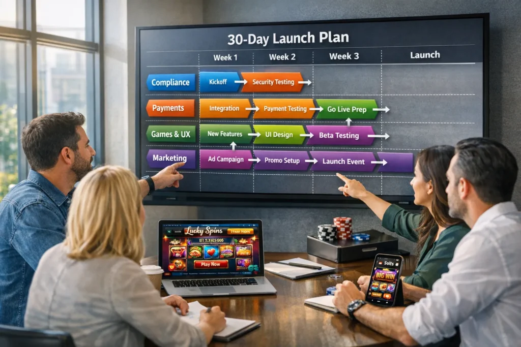 30-Day Launch Plan for New Online Casinos - Main Image