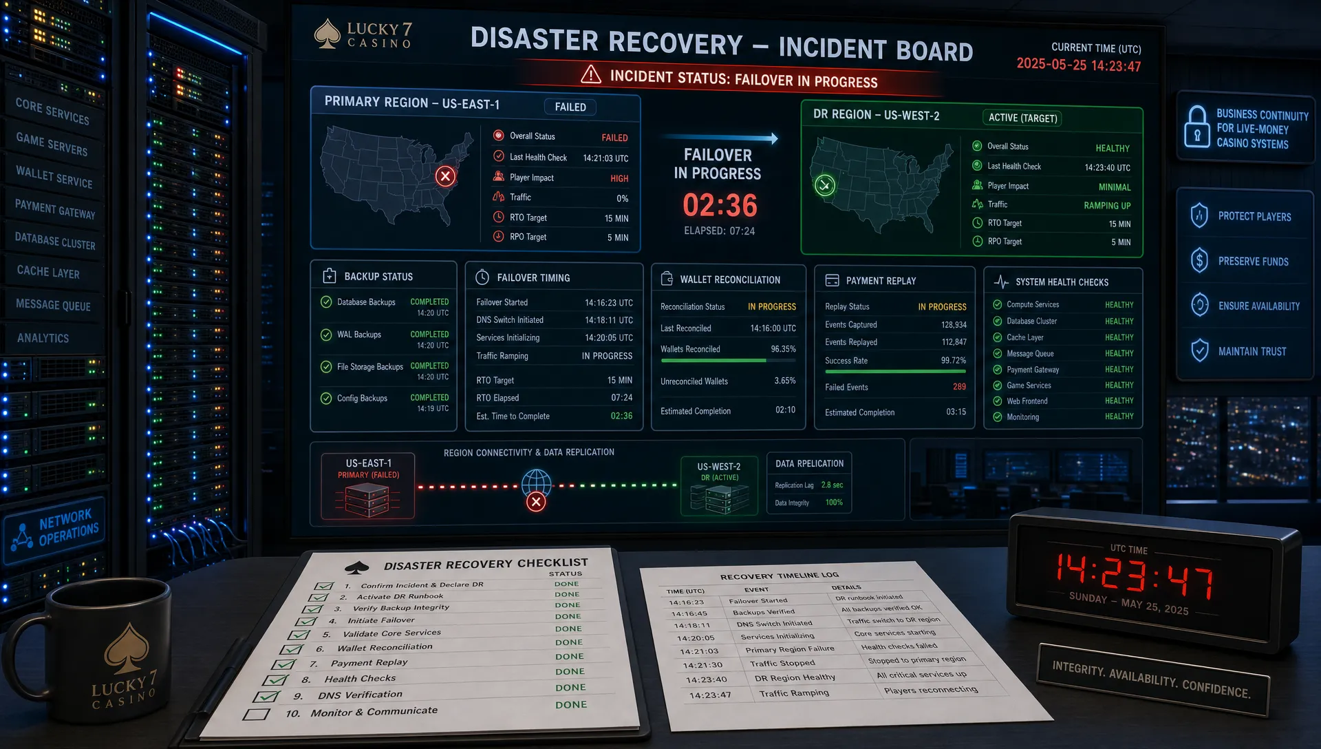 Casino Disaster Recovery Plan: RPO, RTO, and Testing - Main Image